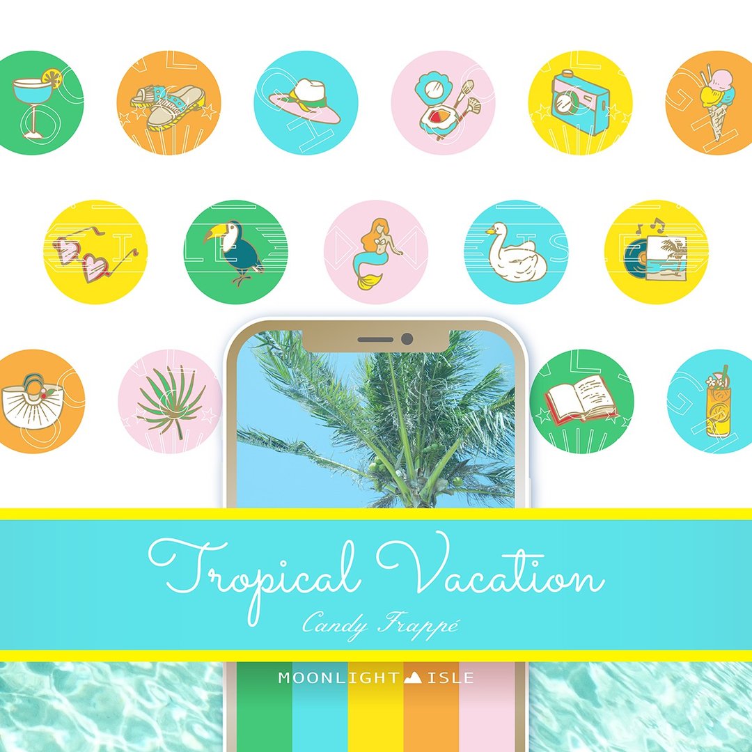 Tropical Vacation 糖果冰沙 |缤纷夏日旅行IG限动图示| 立即下载 - 电脑手机桌布/贴图/App 图示 - 其他材质 