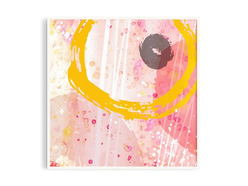 色彩图7_2丨插画/挂画/海报/台湾制原木画框/A4/尺寸可定制 - 海报/装饰画/版画 - 纸 粉红色