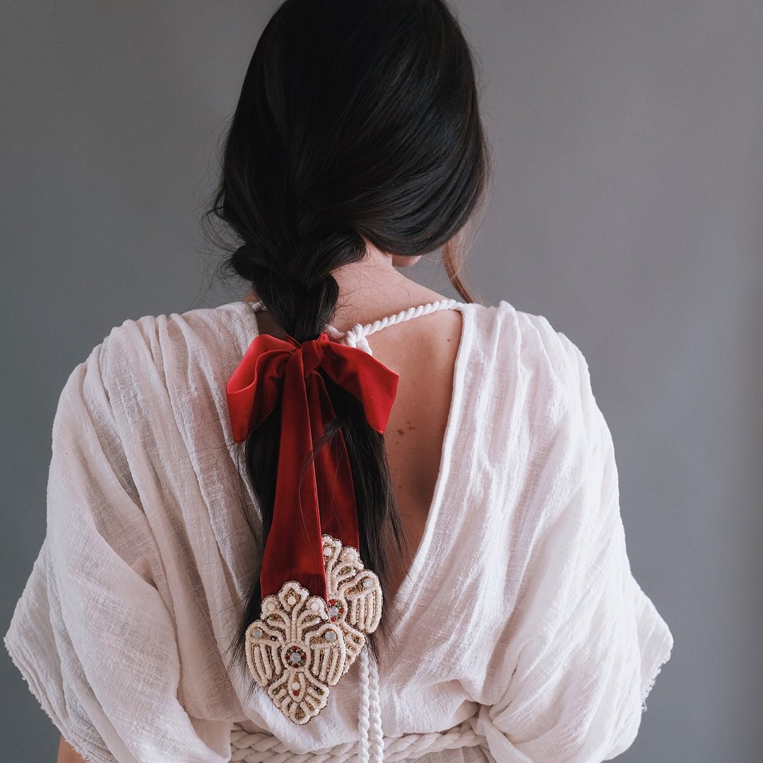 traditional russian braid accessory - 发饰 - 珍珠 多色