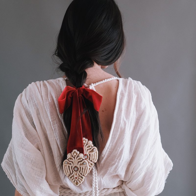 traditional russian braid accessory - 发饰 - 珍珠 多色