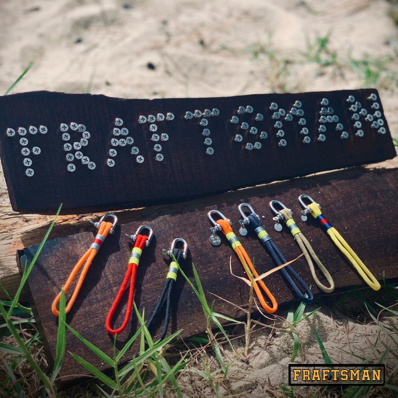 救援系列锁匙扣 paracord - 钥匙链/钥匙包 - 尼龙 橘色