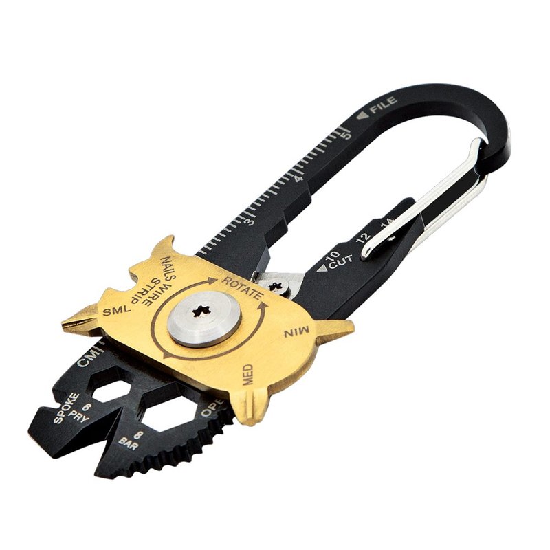 【True Utility】英国多功能20合1钥匙圈工具组FIXR(吊卡版) - 钥匙链/钥匙包 - 不锈钢 黑色