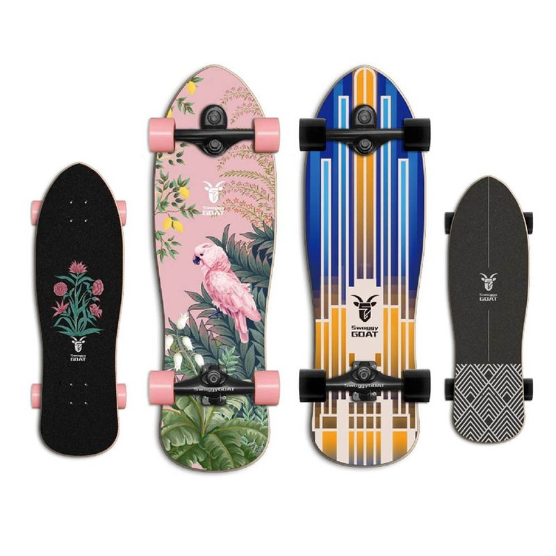 台湾SwaggyGOAT冲浪板滑板弹簧路冲板专业初学练习免蹬地刷街成人 - 运动/健身用品 - 其他材质 