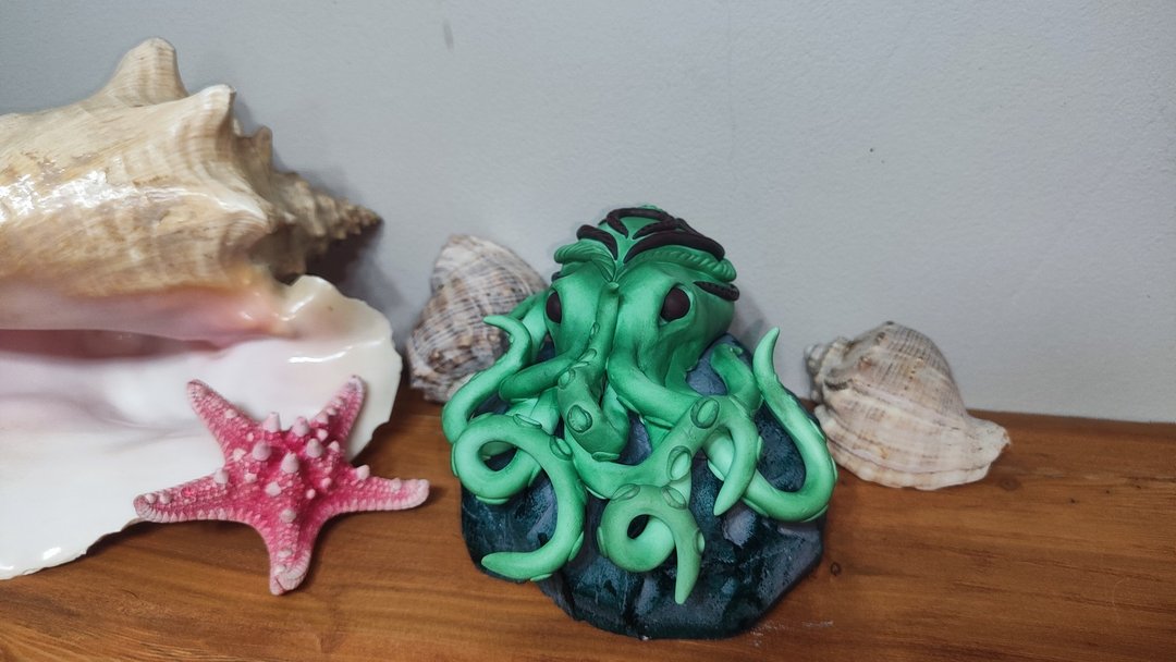 室内雕塑章鱼海洋生物 - 摆饰 - 粘土 多色
