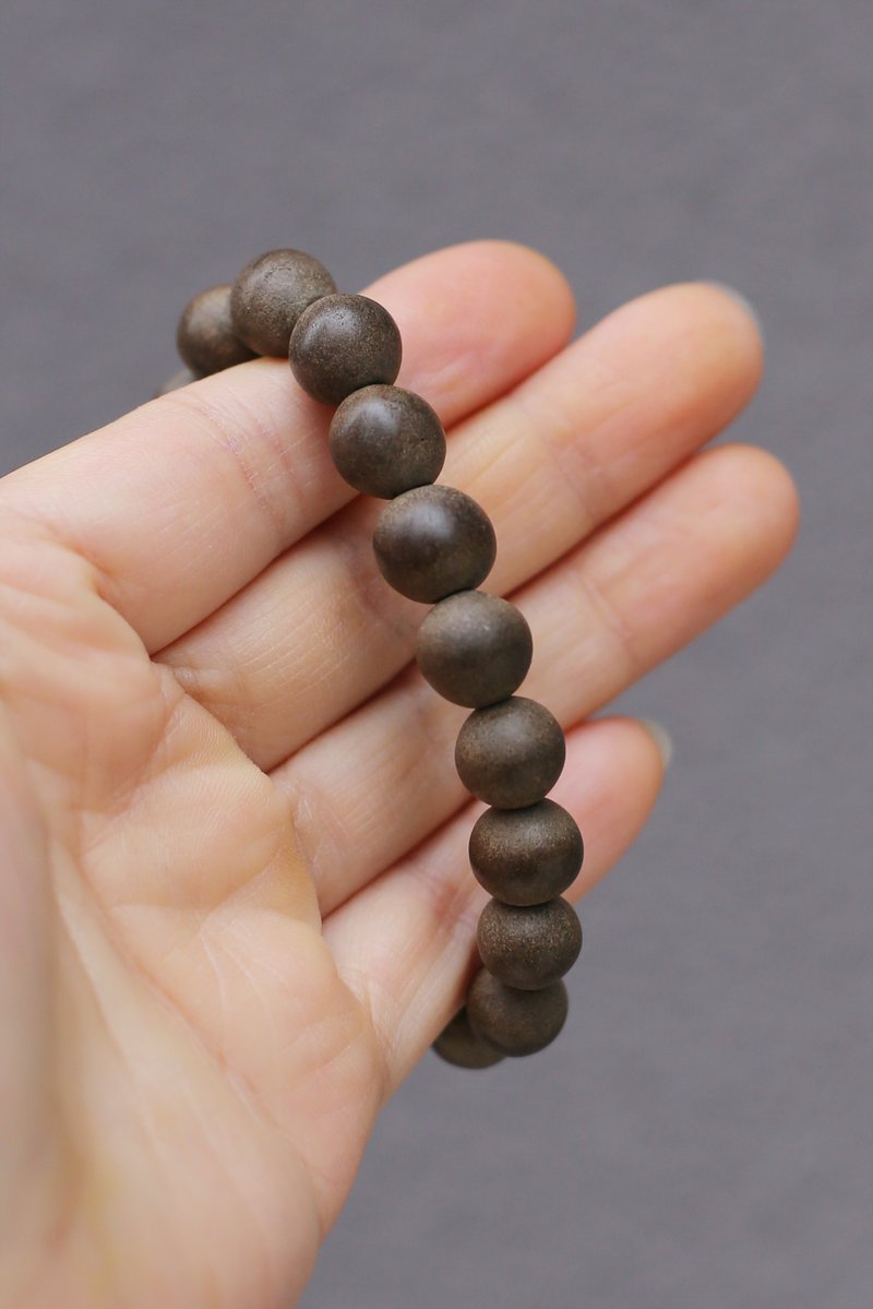 壹染指香品 | 薄荷清如许 陈艾温故知  | 手搓素香珠 | 一物一图 - 手链/手环 - 植物．花 黑色