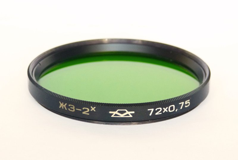ZhZ-2x 72mm 黄绿镜头滤镜 72x0.75 72x0,75 USSR KMZ 适用于 Tair-3 - 相机 - 其他材质 绿色