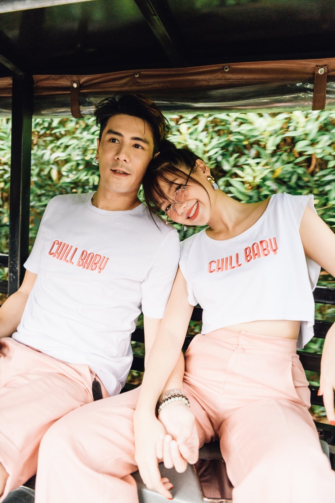 CHILL BABY CROP TOP - 女装 T 恤 - 其他材质 白色