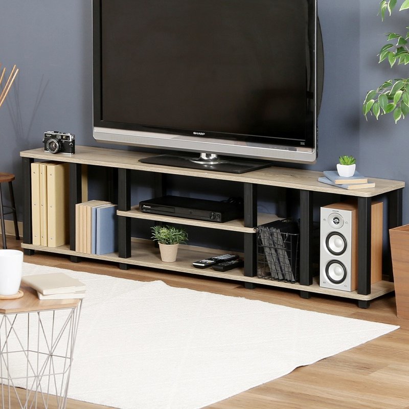 日本FUJI BOEKI 方管工业风开放式电视柜(宽150cm)-DIY - 电视柜 - 其他材质 卡其色