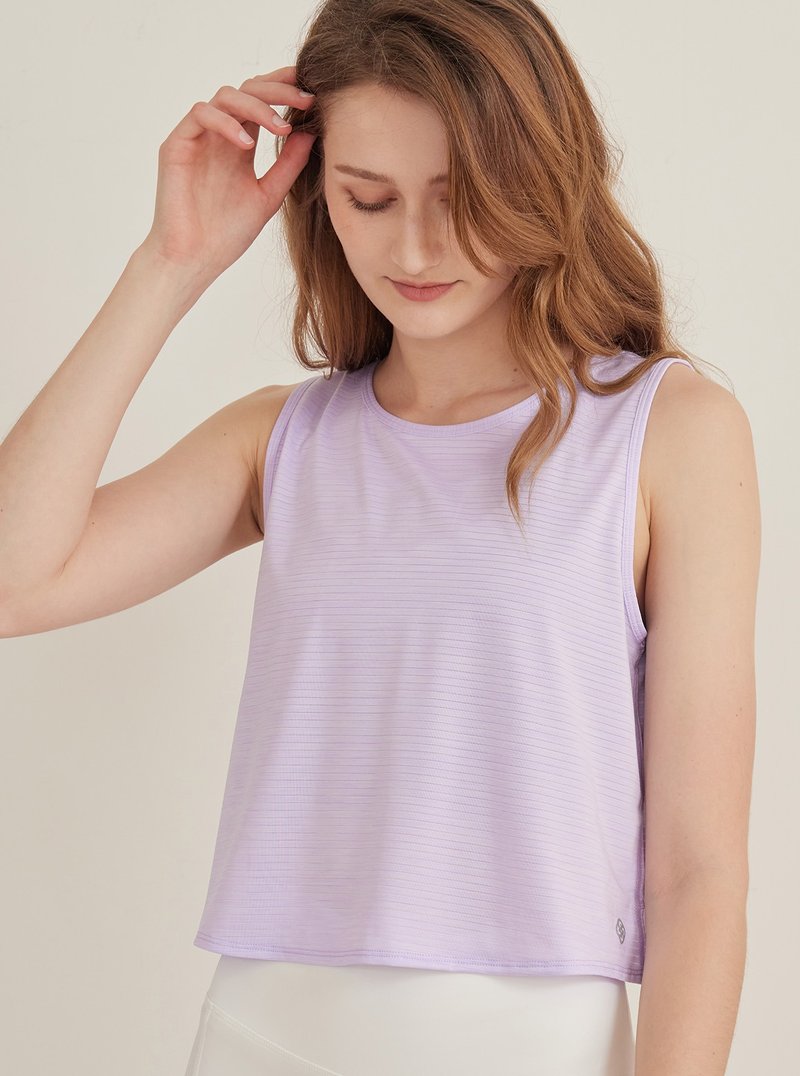 【S2N】LIKE THAT 极简透纱短版罩衫_Lilac T225 - 女装瑜珈服 - 尼龙 