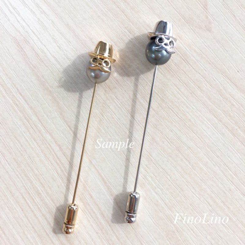 黑珍珠胸针，缀以银饰，风格独特，亦适合作为赠予男性的礼物。 - 胸针 - 珍珠 银色