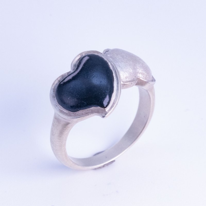 黯然失色的心 / DR-86 - 戒指 - 纯银 银色