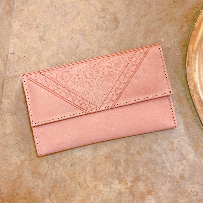 Zweena绵羊皮长夹 罂粟花瓣染 粉红 - 皮夹/钱包 - 真皮 粉红色