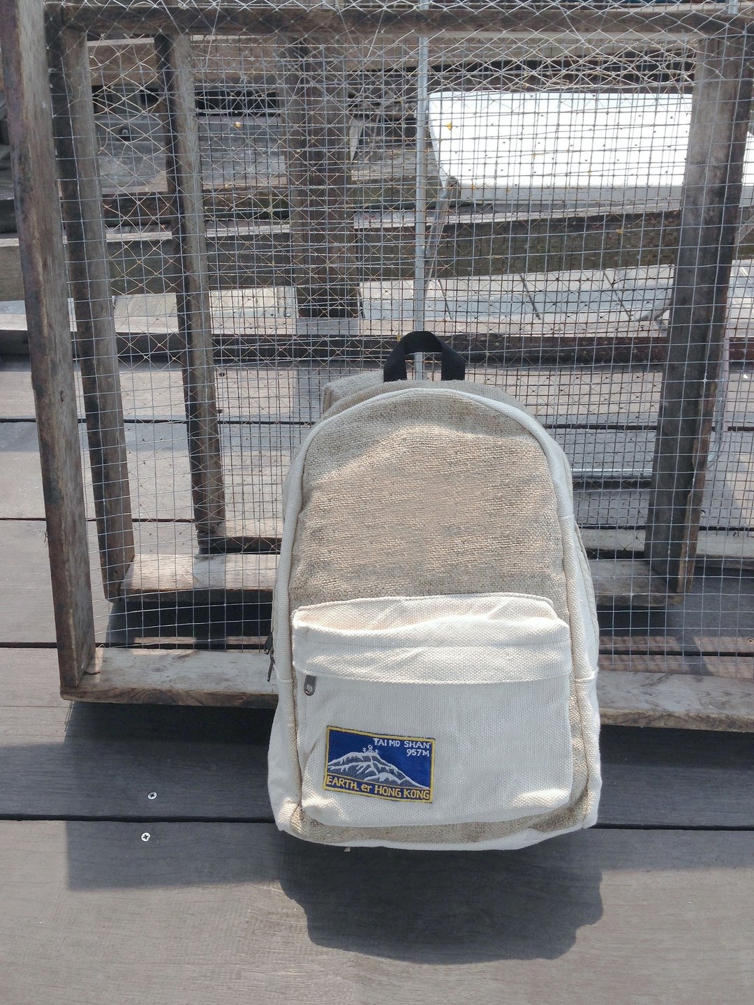 EARTH.er │大麻布学生背包限量版 (白色) ● Hemp School Backpack Limited Edition (White)│ :: 香港原创设计品牌 :: - 后背包/双肩包 - 棉 白色