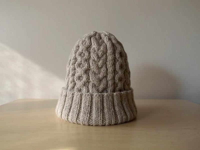 阿兰针织帽/燕麦针织帽 定制 - 帽子 - 其他材质 灰色