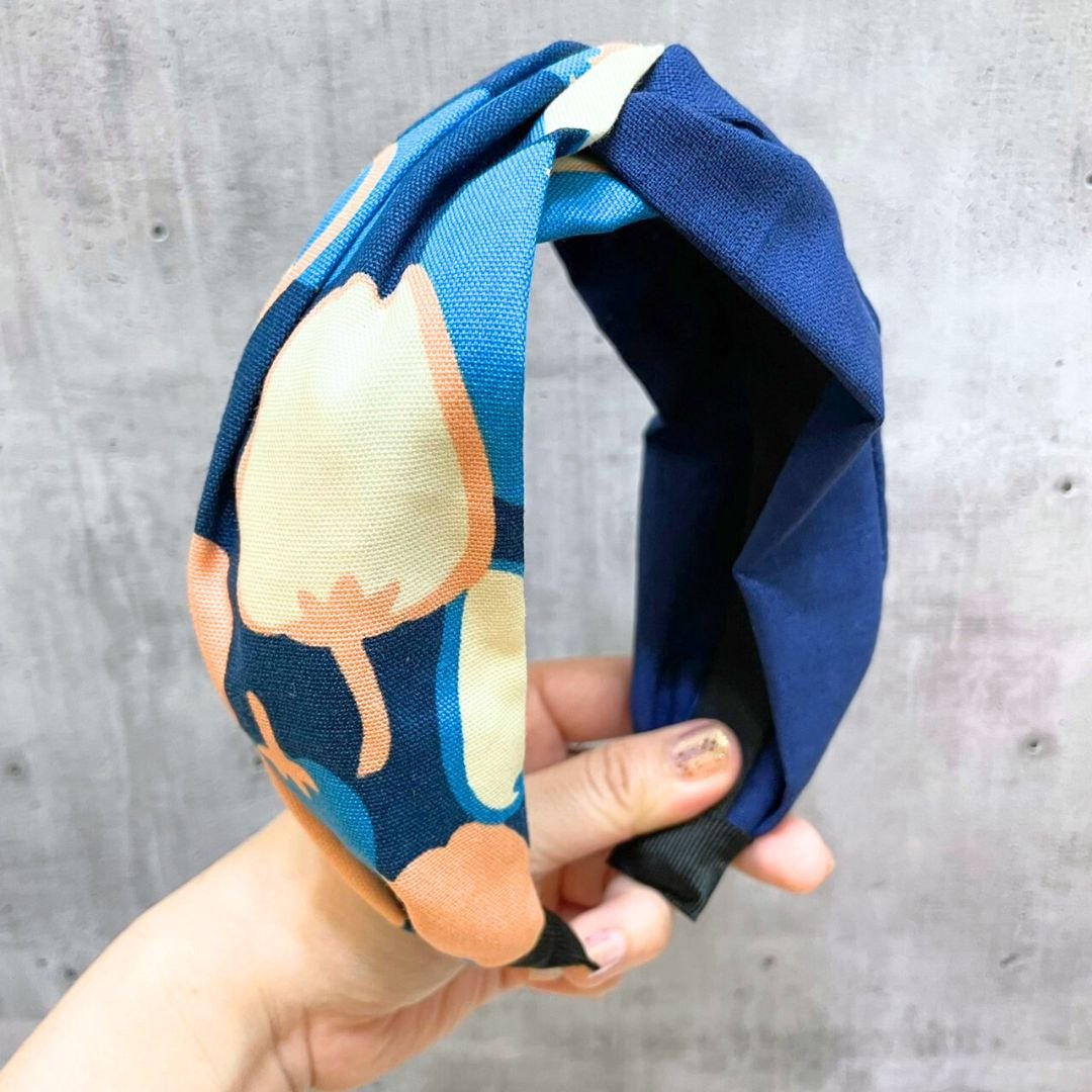 纯手工高弹力发箍  普普风彩色苹果   扭结发箍 订制高弹力发箍 - 发饰 - 棉 蓝色