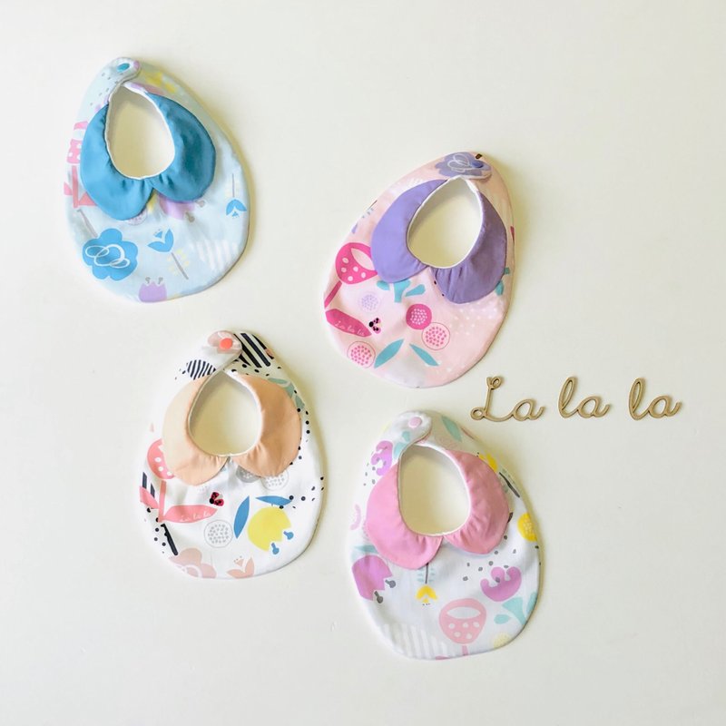 奶油花园  气质花瓣领围兜兜 - 围嘴/口水巾 - 棉．麻 多色