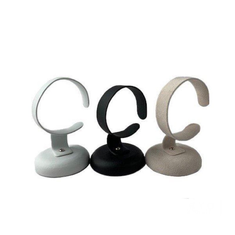 watch stand suede synthetic leather - 收纳用品 - 真皮 白色