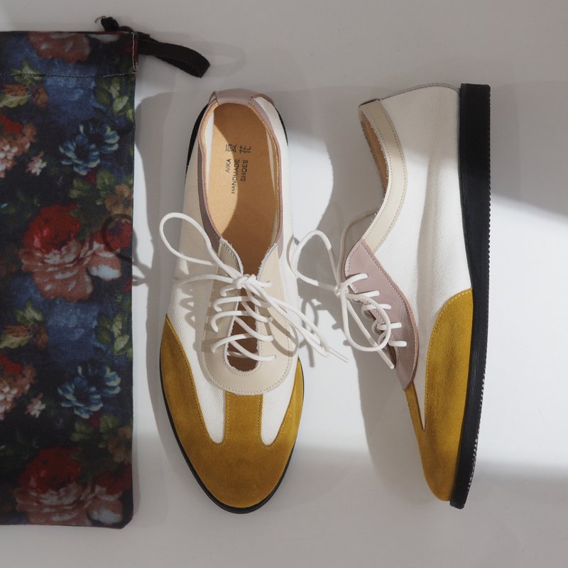 爱花布旅 - Marigold - 女款休闲鞋 - 其他材质 黄色