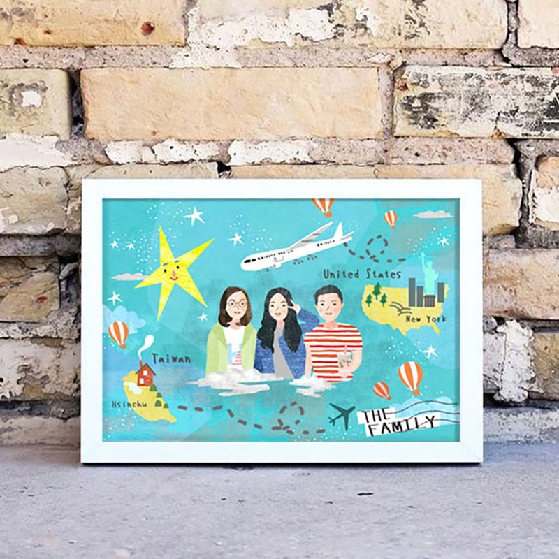 | 定制化纪念插画 | 故事性插画设计 | 精致专属礼物 |电子档 - 卡片/明信片 - 其他材质 