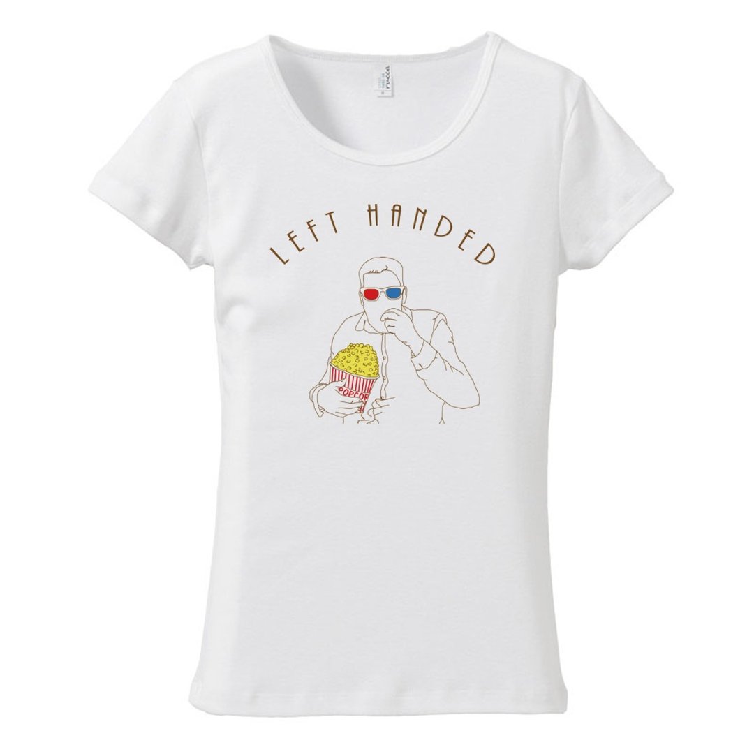 Ladies T-shirt / left handed - 女装 T 恤 - 棉 白色
