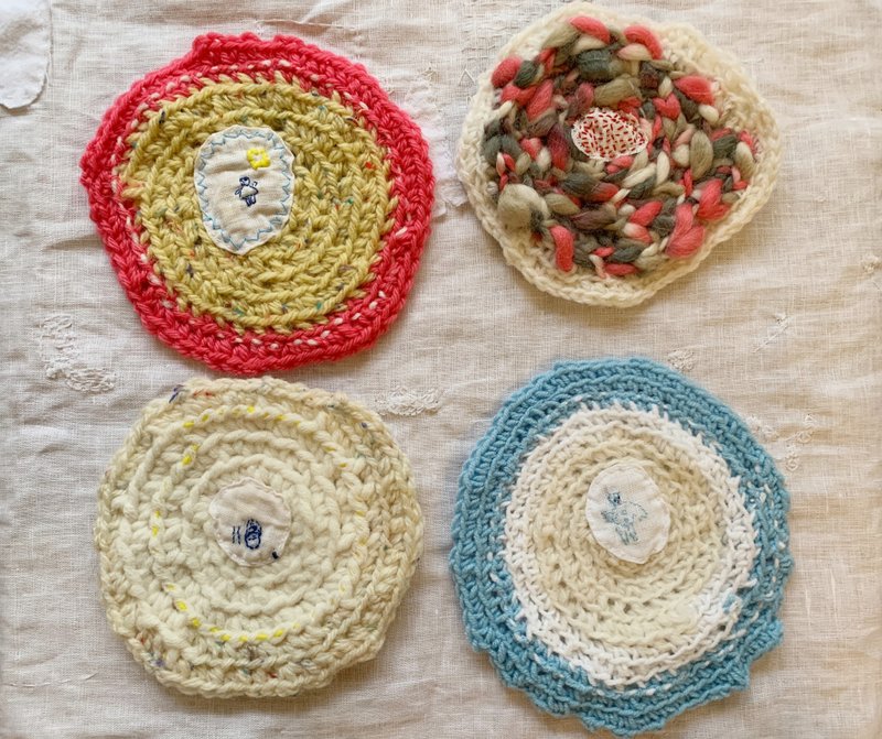 羊毛杯垫--满满祝福 - 杯垫 - 羊毛 