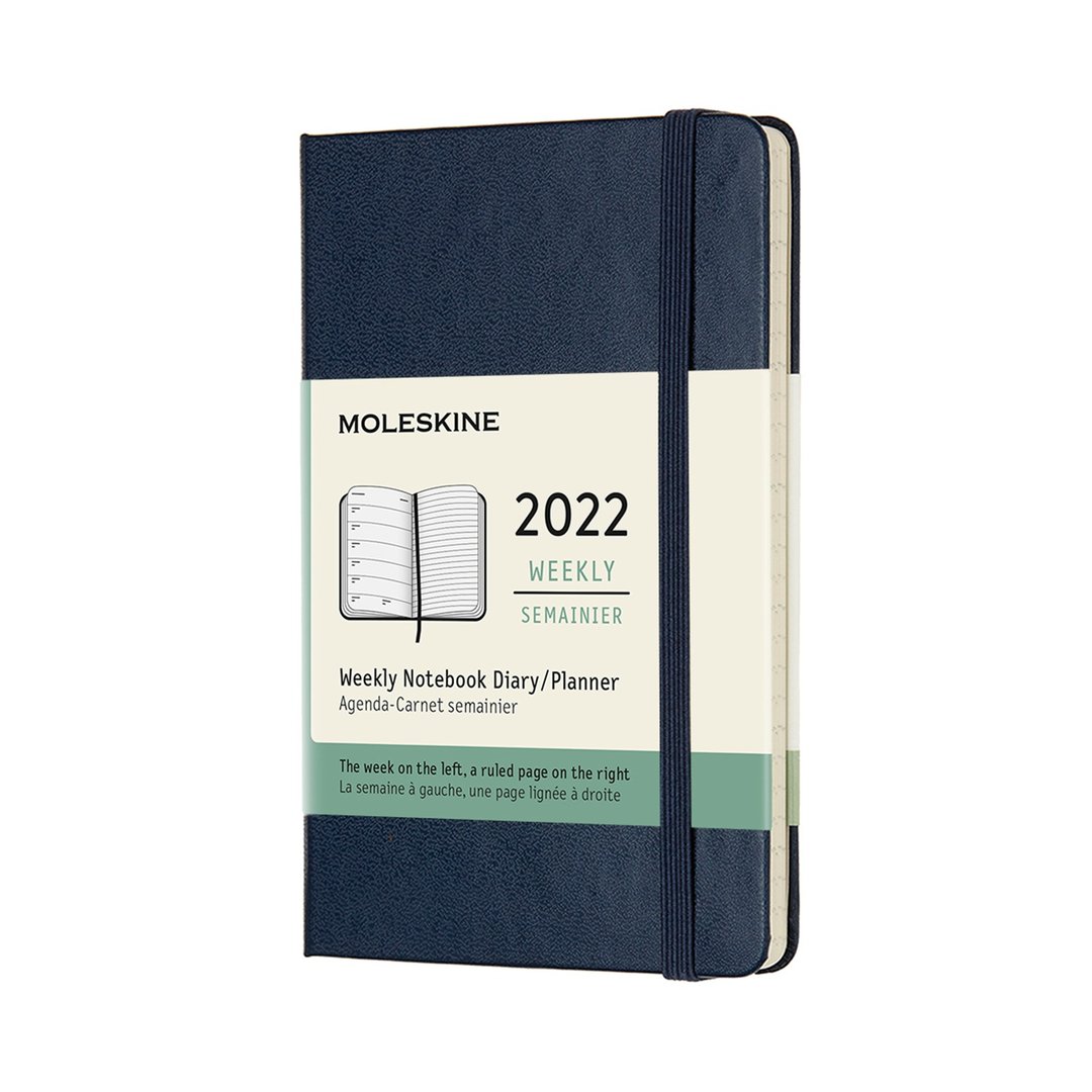 _勿上架_MOLESKINE 2022 经典硬壳宝蓝色 周记 12M 口袋型 烫金服 - 笔记本/手帐 - 纸 蓝色