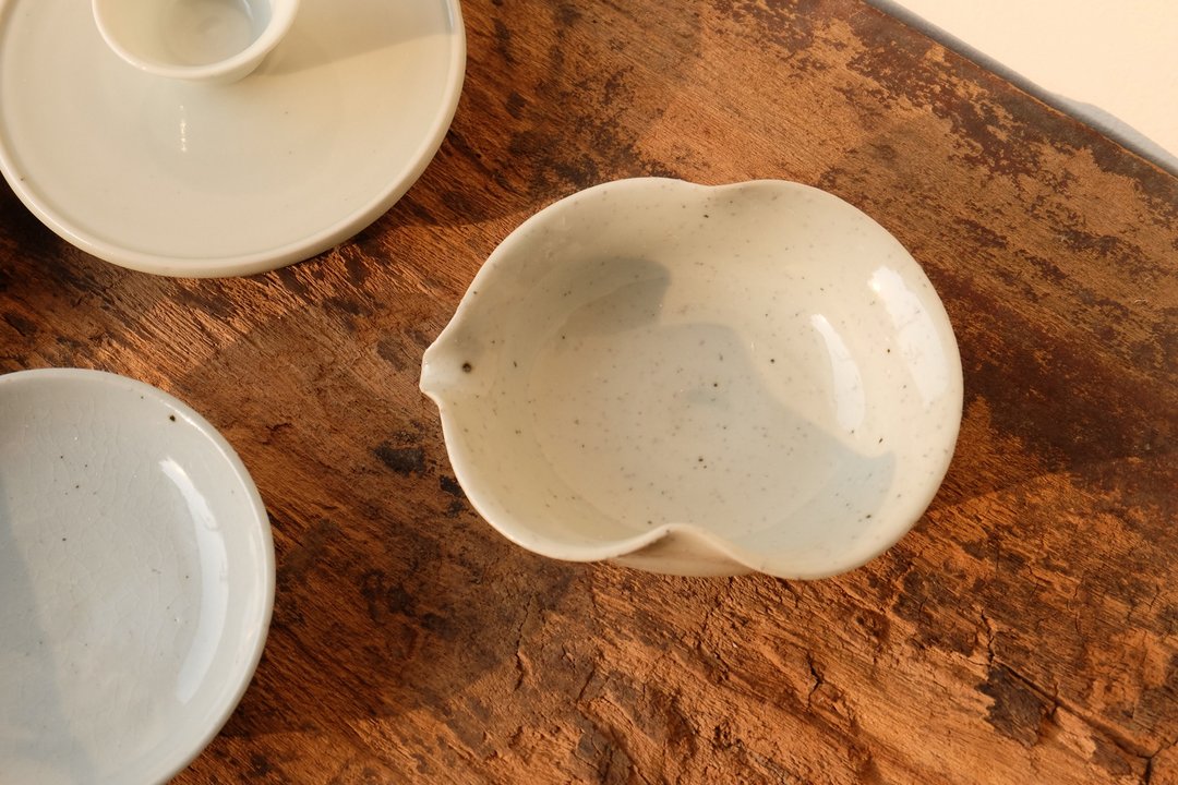 手工小盘 茶海 茶则 酱料盘 - 茶具/茶杯 - 陶 白色