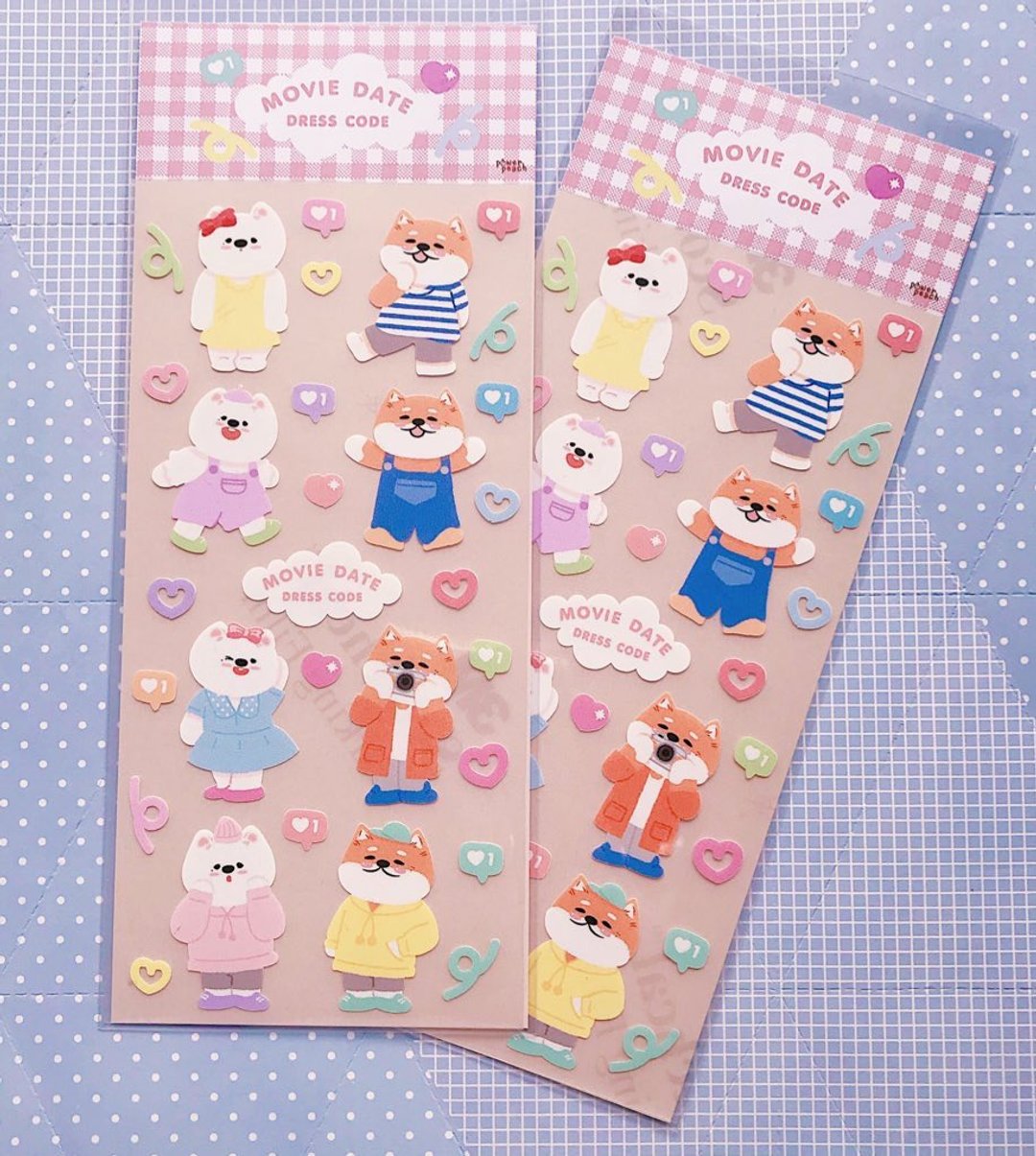 STICKER MOVIE DATE DRESS CODE - 贴纸 - 防水材质 粉红色