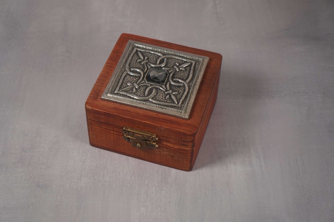 锡雕 金属押花 四方连续方钻小盒 - 收纳用品 - 其他材质 蓝色