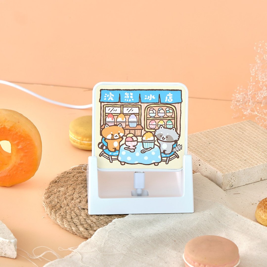 浣熊菓子屋清凉冰店15W可拆式快充无线充电器 - 手机充电及周边 - 塑料 多色