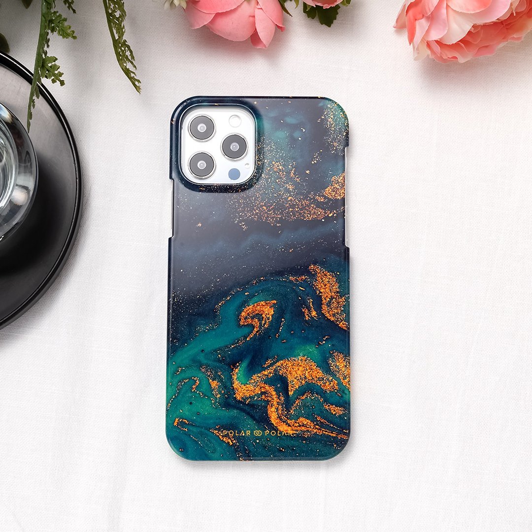 iPhone / Samsung 午夜绿流沙纹 墨绿 半包硬壳 手机壳【定制】 - 手机壳/手机套 - 塑料 绿色