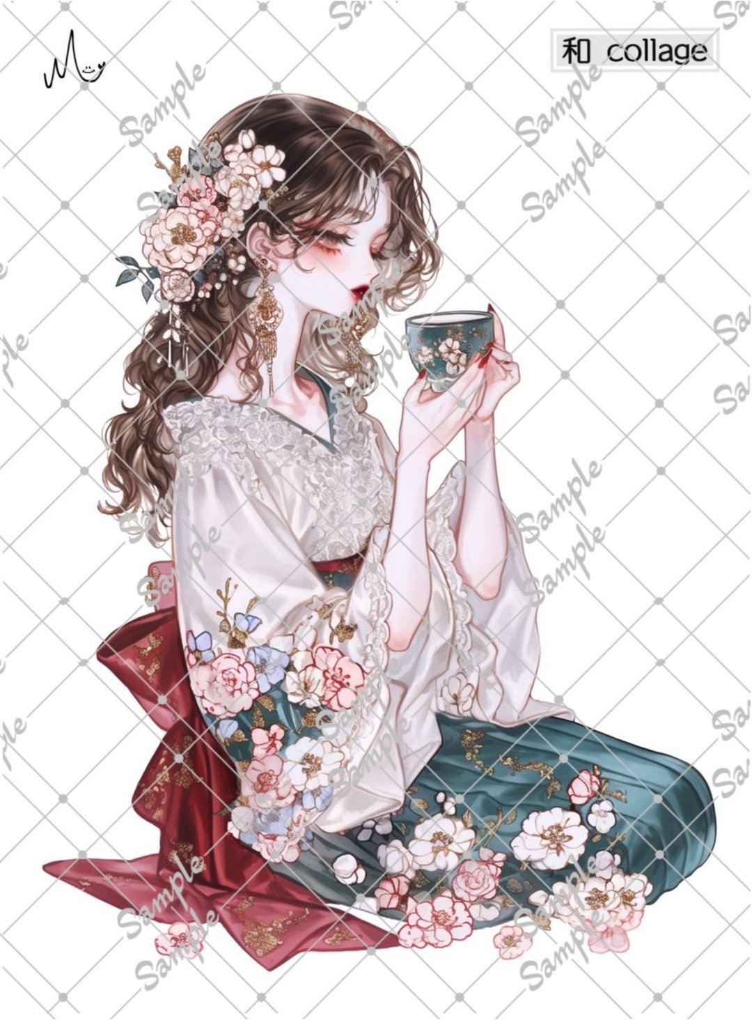 原创人物贴纸 和风系列 期间限定至1月10日 - 贴纸 - 纸 