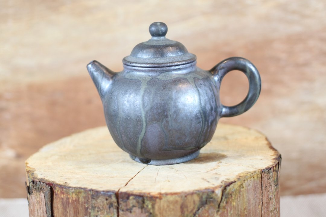 【沐春生活】柴烧天目釉 手工茶壶 名家叶敏祥手工作品 - 茶具/茶杯 - 陶 