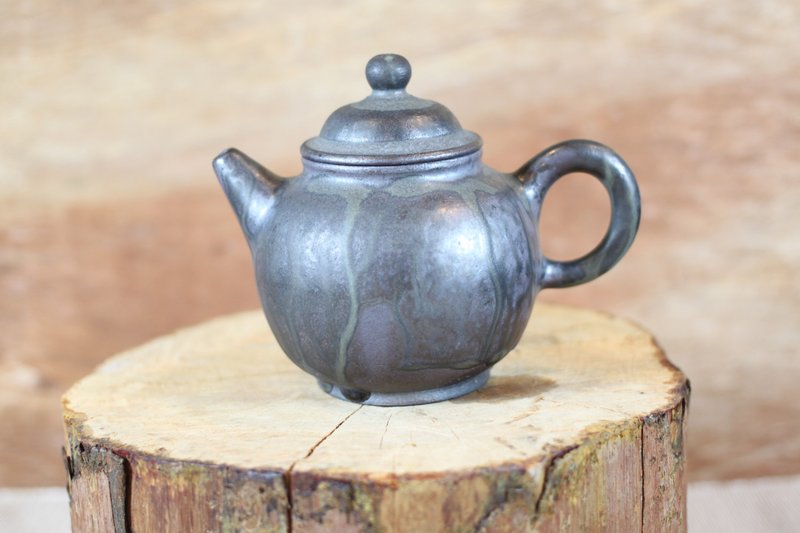 【送礼好物】柴烧天目釉 手工茶壶 名家叶敏祥手工作品 - 茶具/茶杯 - 陶 