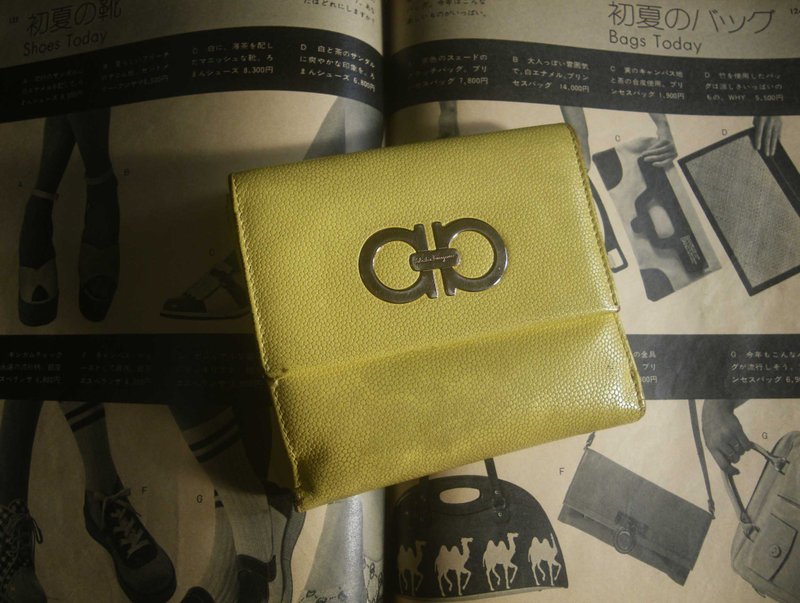 【老时光 OLD-TIME】早期二手老包Salvatore Ferragamo短皮夹 - 皮夹/钱包 - 其他材质 多色