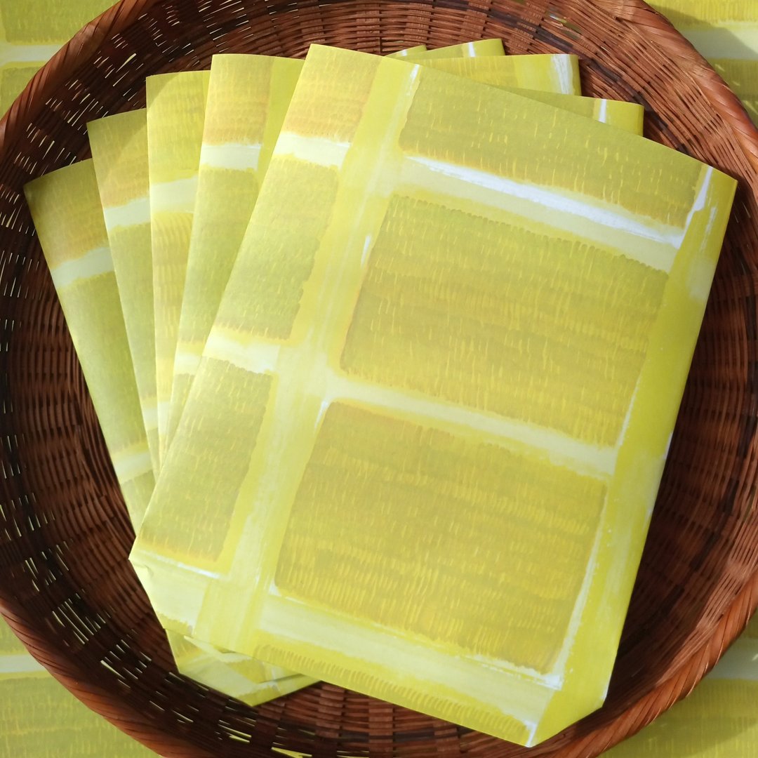 附角撑板包装袋 秋季稻田 5 件组 手工制作 - 包装材料 - 纸 黄色