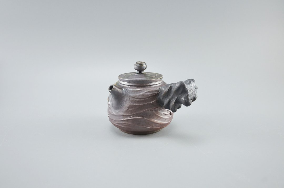 柴烧侧把壶 - 花瓶/陶器 - 陶 