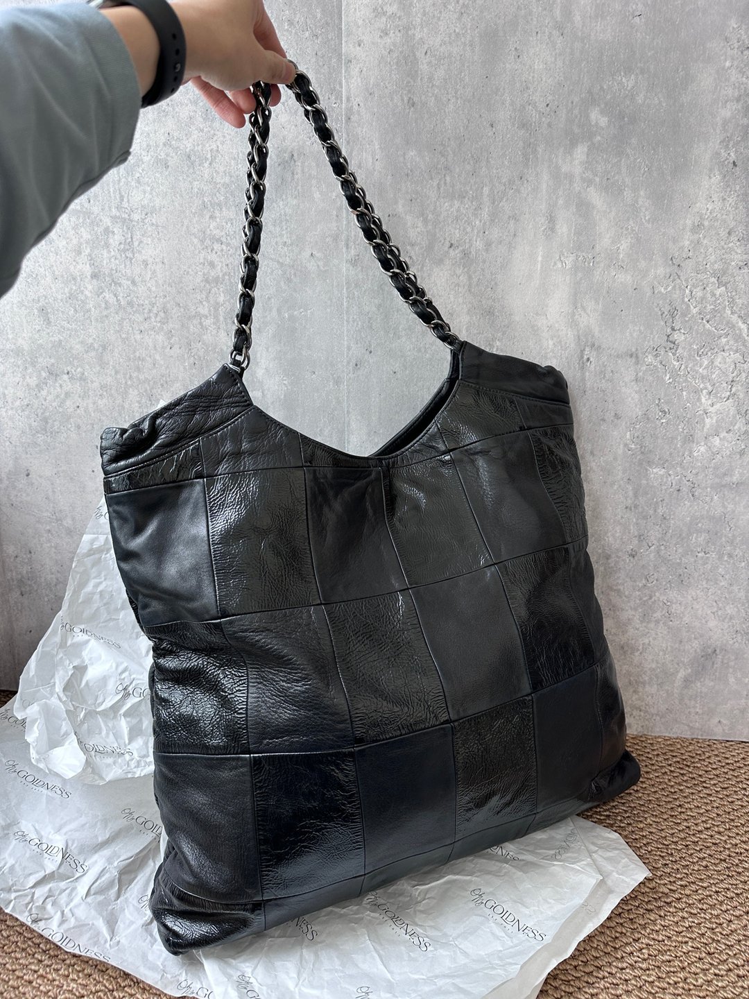 中古包 CHANEL 香奈儿 黑色牛皮机场包 - 手提包/手提袋 - 真皮 黑色