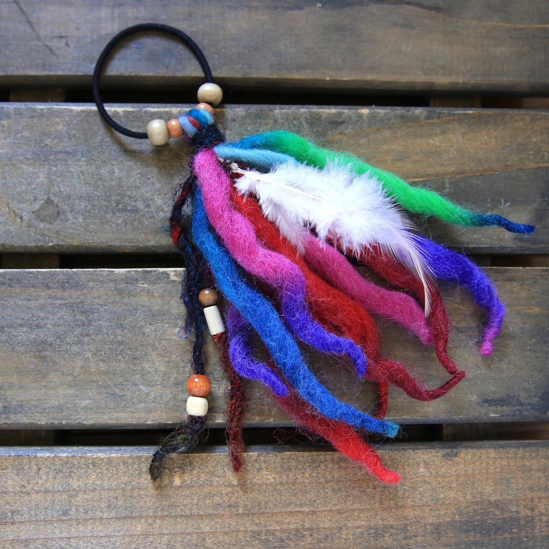 Knit rubber ornament - 发饰 - 其他材质 多色