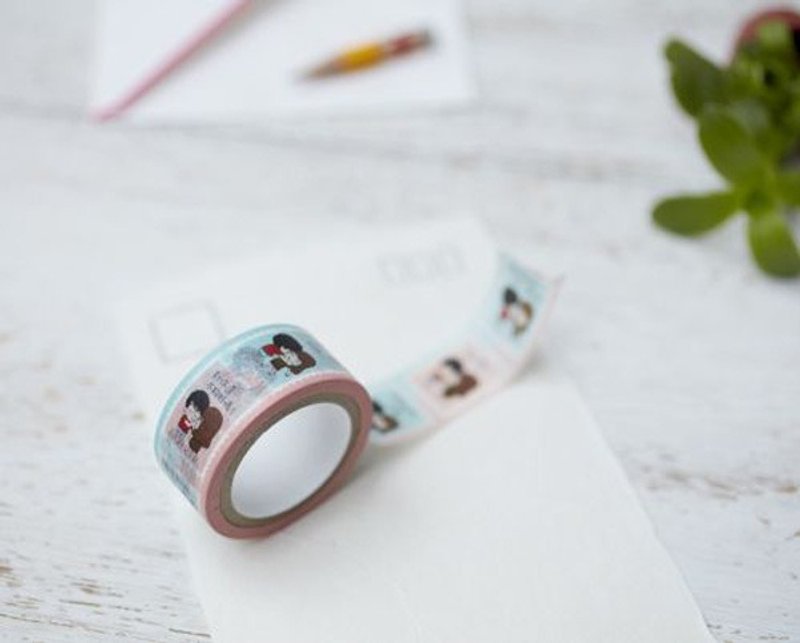 Aida&绮绮纸胶带-对我好一点（20mm*8M）(9AAHU0002) - 纸胶带 - 纸 蓝色