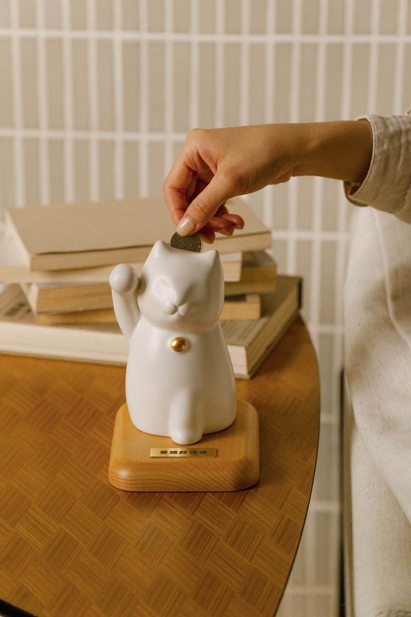 【胖猫扑满组】招财猫 存钱筒 礼物 定制刻字 开店礼 送礼 - 摆饰 - 其他金属 多色