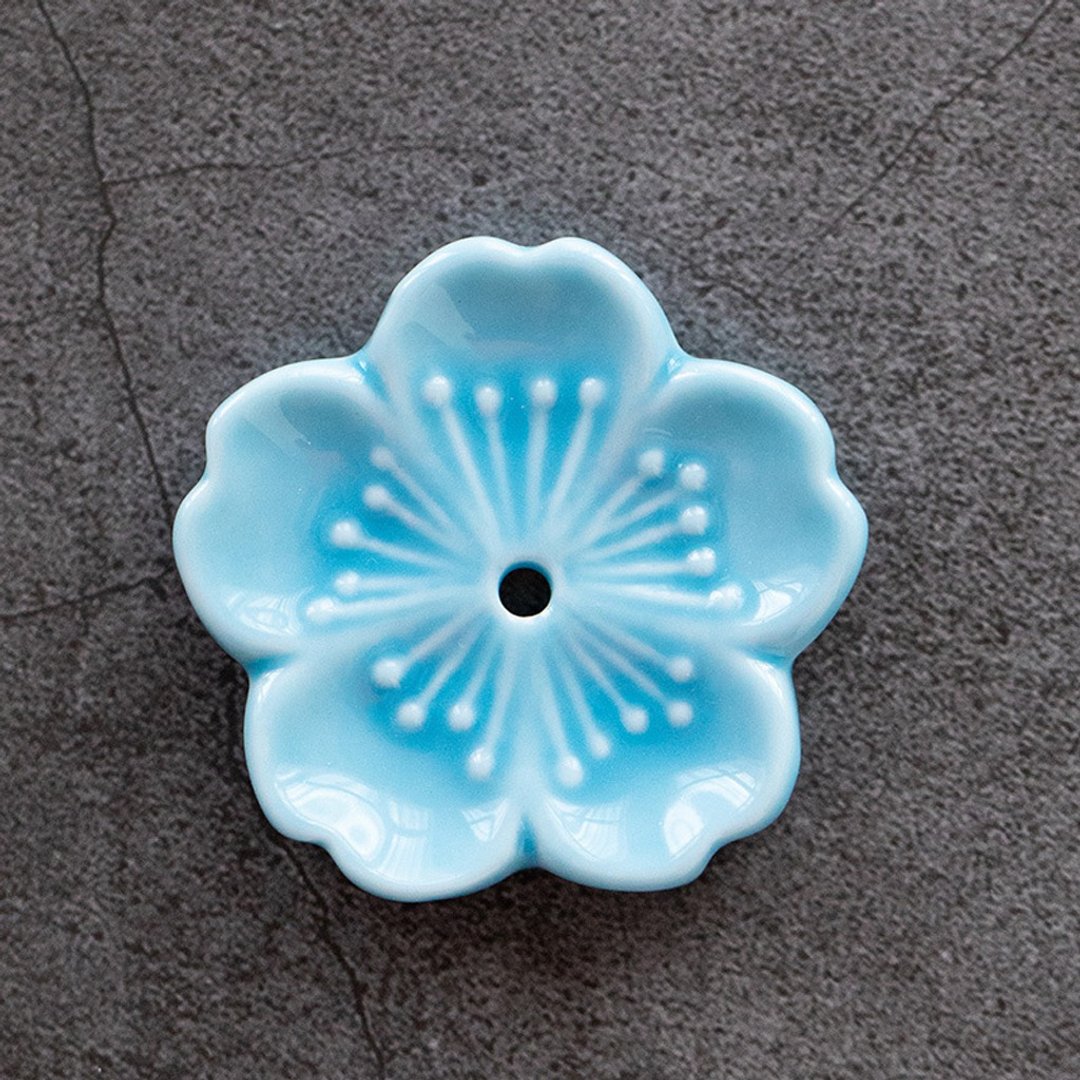 diseno Living 陶瓷线香香座 - 樱花型 天蓝色 - 香薰/精油/线香 - 其他材质 蓝色
