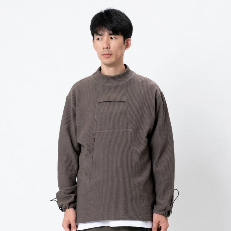 Turtleneck Sweat TS01半高领多口袋长袖卫衣 快速收紧袖口 - 男装上衣/T 恤 - 棉．麻 