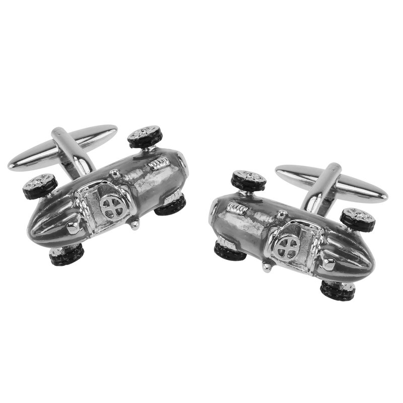 古董赛车袖扣 - 袖扣 - 其他金属 灰色