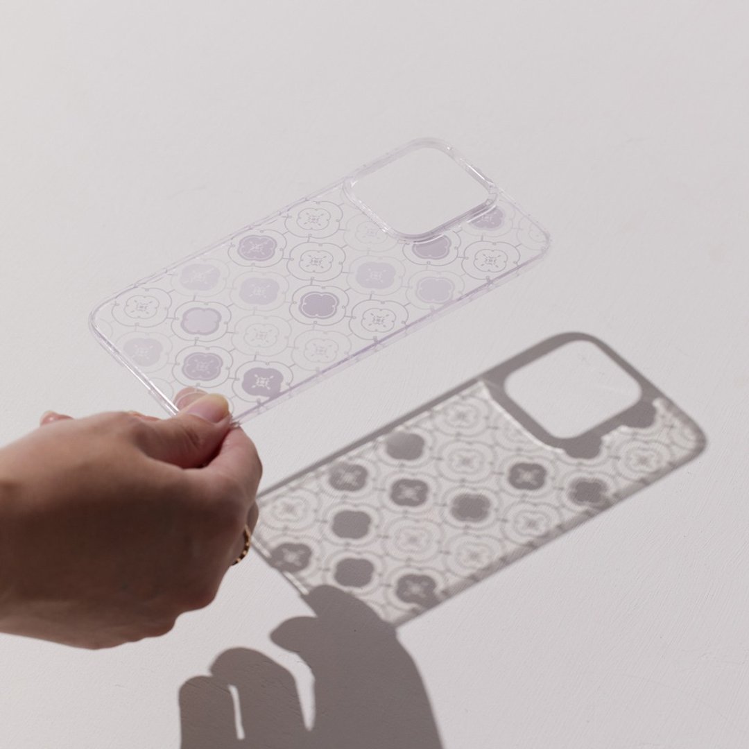 【现货-NX背板】印花乐X犀牛盾-iPhone/玻璃海棠3号/冷灰白 - 手机壳/手机套 - 塑料 多色