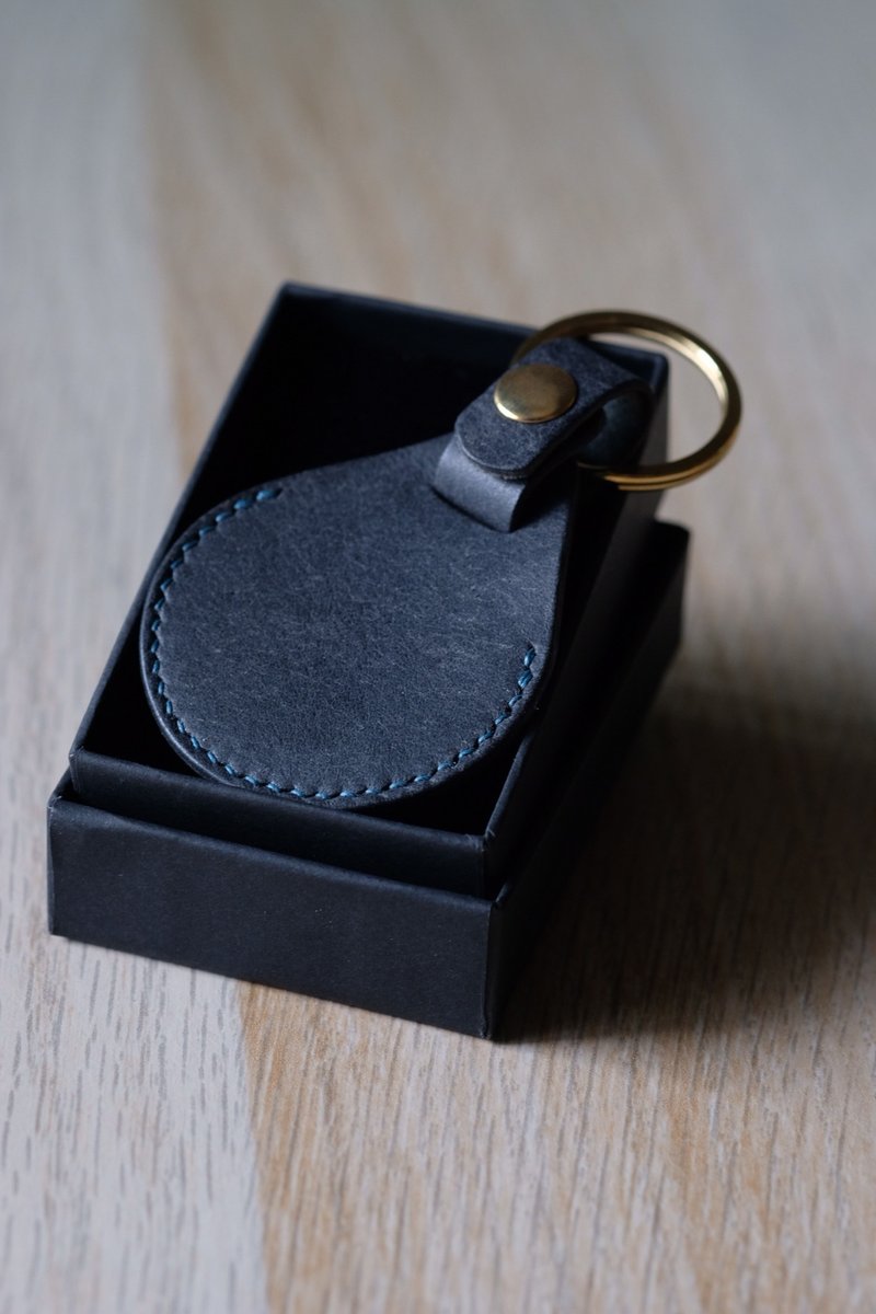 感应扣皮套【海军蓝】毕业礼 /含定制英文 - 钥匙链/钥匙包 - 真皮 咖啡色