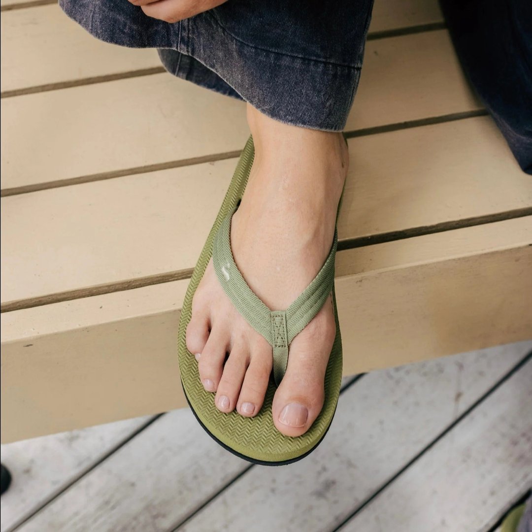 【春夏新品】indosole 环保拖鞋 Easy Living  抹茶绿女 - 拖鞋 - 环保材料 绿色
