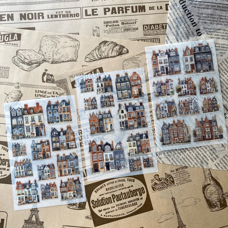 英国小镇 转印贴纸 - 贴纸 - 纸 