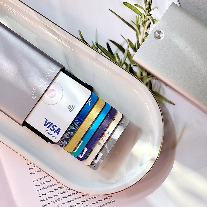 【订制款名片盒】机械式弹开 名片盒 定制化 刻字 名片盒 - 名片夹/名片盒 - 铝合金 银色