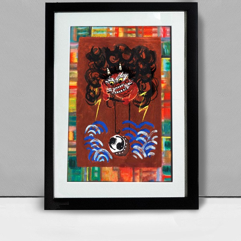 莱科的渔鼓 - 海报/装饰画/版画 - 木头 红色